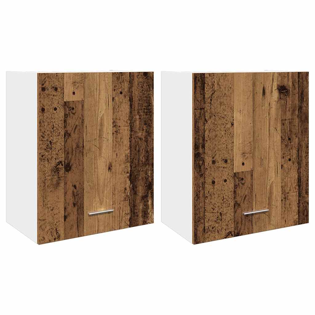Hanging Cabinet Lyons 2 pcs Old Wood 50x31x60 cm Engineered Wood